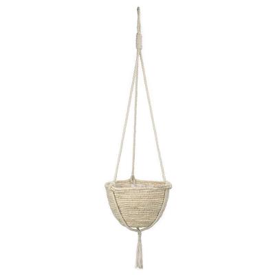 China Plant Hanging Basket Plant Plankton Storage Basket Handmade Woven Pot Sustainable Natural Plant Plankton for sale