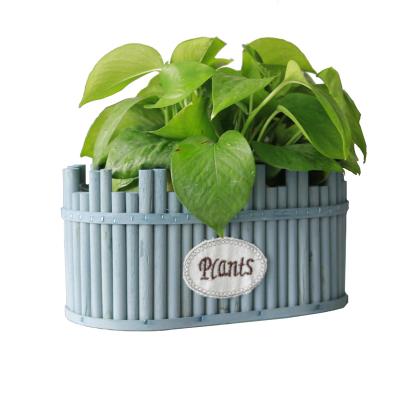 China Modern Folk Crafts Hands - Flower Basket Household Decorations Palisade Woven Flower Pot for sale