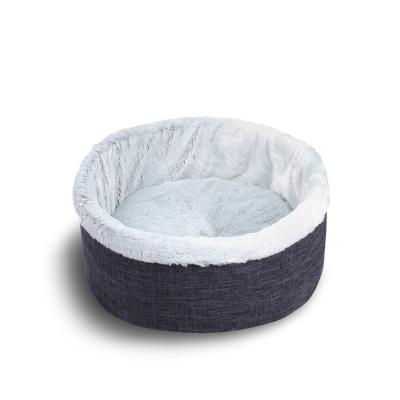 China Waterproof Comfort Donut Bed For Cats And Small Dogs Plush Soft Cat Bed Cozy Pet Bed Pet Supplies for sale