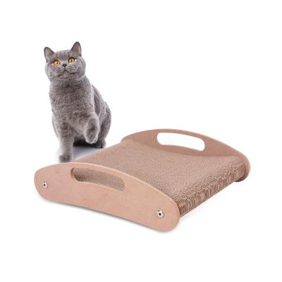 China Viable Cardboard Cat Scratcher from Cat Scratch Board Corrugated Paper Brown Wholesale for sale