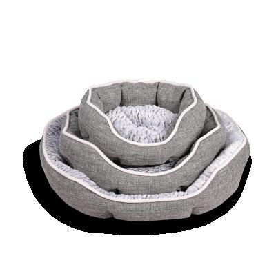 China Soft Plush Cat Bed Pet Hug Supplies Pet Bed Comfortable Small Size Waterproof Oval Dog Bed for sale