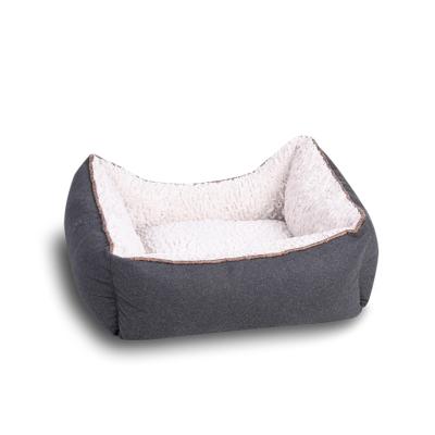 China Modern Waterproof Large Size Pet Bed Sofa Square Shape With Soft Bolster Dog Bed Plush Bed Pet Supplies for sale