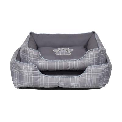 China Medium Size Waterproof Paw Couch Pet Bed Bolster Dog Bed Pet Supplies for sale