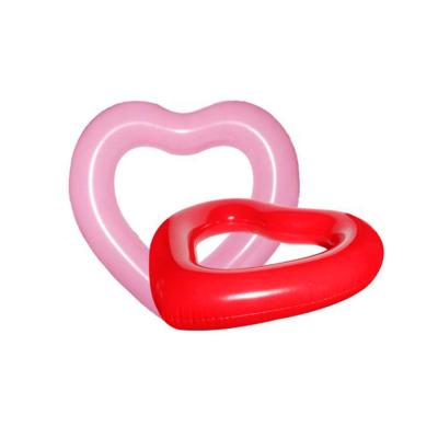 China Red Pink Heart-Shaped Swimming Ring Adult Inflatable Swimming Ring Amazon Hot Selling Inflatable Pool Float For Swimming Pool Water Park for sale