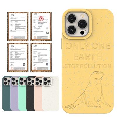 China Best Selling Eco-Friendly Biodegradable Shockproof Phone Case Mobile Covers Phone Accessories For iphone 13 12 11 pro max for sale