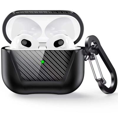 China For AirPods pro PC Shell For Airpods Carbon Fiber High Quality Hard Shockproof 3rd GEN Cover Device Case For Airpods Pro Case for sale