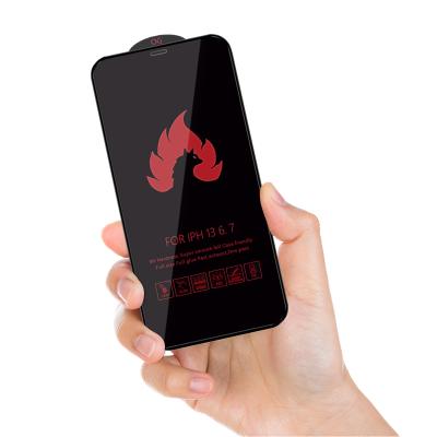 China Factory Wholesale Antistatic Tempered Glass Screen Protector Wolf Fire Screen Protector High Quality For Iphone 13 12 11 pro max for sale