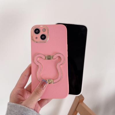 China 2022 Luxury Metal Bracket Designer Mobile Phone Case Cover Shockproof Phone Case Holder Stand For Iphone 13 12 11 pro max for sale