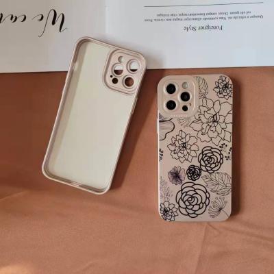 China Customized Luxury Metallic Painting Silver Gold TPU Shockproof Soft Phone Case For Iphone 11 pro 12 13 max cell phone case for sale