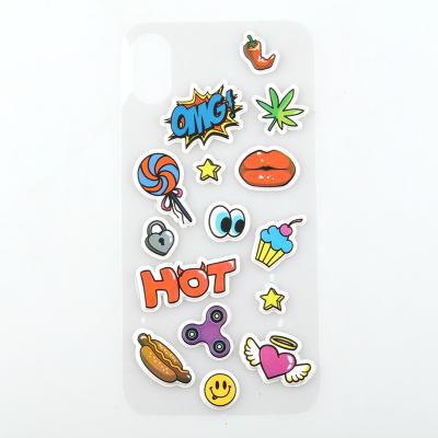 China Waterproof Custom Logo Printed Self Adhesive Vinyl Paper Label Sticky Sticker For Mobile Cell Phone Case for sale