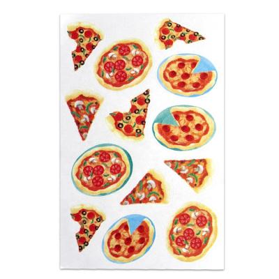 China Self Adhesive Pizza Sticker Scented Food Box Label Scented Custom Printing Stickers for sale