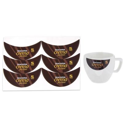 China Waterproof Custom Logo Printed Adhesive Paper Packaging Label Stickers For Drinks Water Cups Coffee Cup Lid for sale