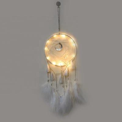 China Feather Bohemian Wholesale Dream Decoration Catcher Traditional Handmade Wind Chimes Hanging Dreamcatcher for sale