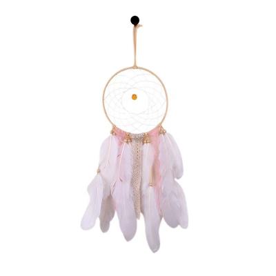 China Factory Wholesale Bohemian Modern Simple Feather Dream Catcher For Wedding Wall Decoration for sale