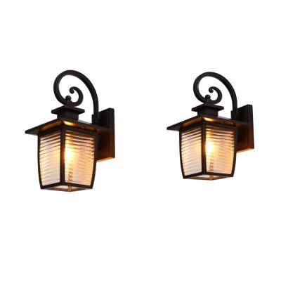 China Applicable to all outdoor retro villa balcony aisle lamp living room corridor simple solar wall lights waterproof for sale