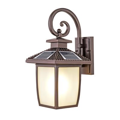 China Applicable to all lantern solar outdoor glass light wall sconce light fixture waterproof solar outdoor wall lamps for sale