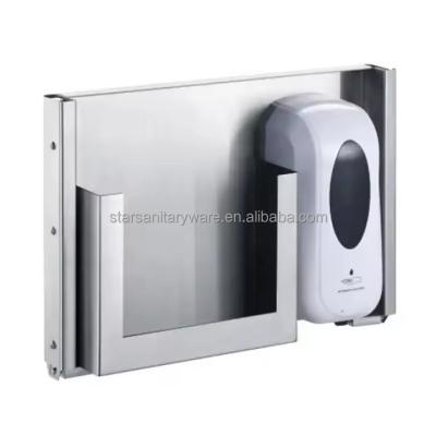 China Durable Stainless steel bathroom toilet behind mirror paper towel dispenser with automatic liquid soap dispenser for sale