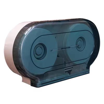 China Modern Wall mount plastic big double roll paper dispenser for hotel for sale