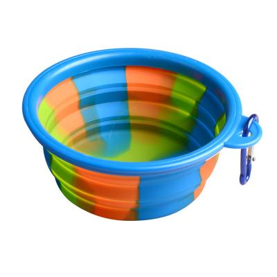 China Sustainable Tureda Portable Collapsible Water and Food Newest High quality Pet Silicone Folding Bowl for Travel Pet Bowls Puppy Food Dog for sale