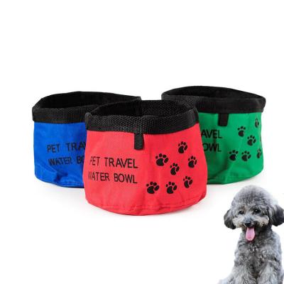 China Sustainable Tureda Collapsible Pet Bowl Popular Outdoor Travel Portable Foldable Waterproof Easy Carry Travel Pet Food Water Feeding Bowl for sale