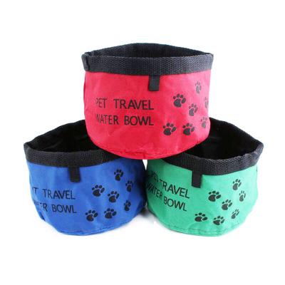 China Sustainable Tureda Collapsible Pet Bowl Popular Outdoor Travel Portable Foldable Waterproof Easy Carry Travel Pet Food Water Feeding Bowl for sale