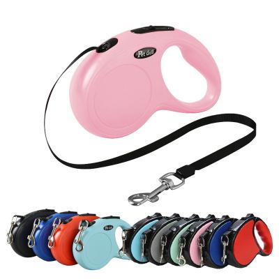 China Stocked Tureda Wholesale Pet Leashes Automatic Extending 3/5 Meters Durable Nylon Retractable Rope Small Medium Dog Walking Led Leash for sale