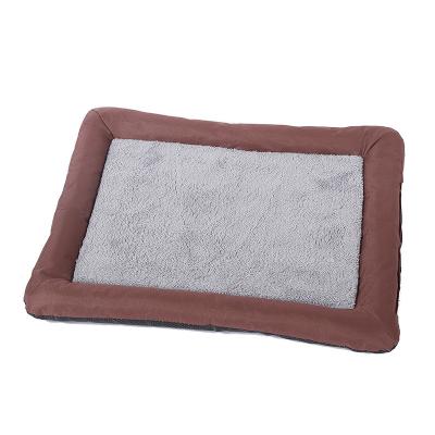 China Stocked Tureda Manufacturer Wholesale Pet Beds Faux Suede Pet Supplies Washable Small Pet Cushion Dog Cat Kennel Cage Bed Mat Dog Beds for sale