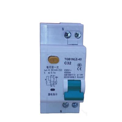 China Copper TGB1NLE-40 Plastic Silver B C 230volt 400volt High Standard 63 Amp Mini Circuit Breaker With High Quality for sale