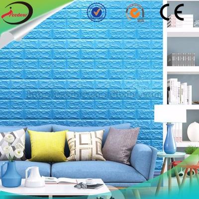 China Easy cut and trim background 3d brick wall paper decoration 3d foam pe brick peel self adhesive stone 3d pe brick foam and sticker wallpaper for sale