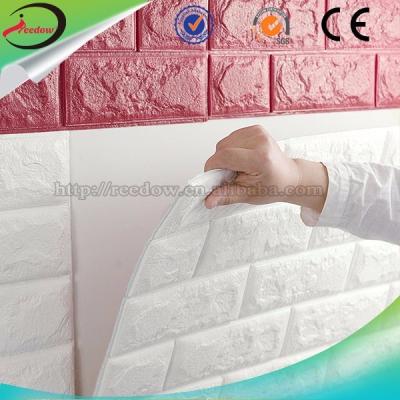 China Easy cut and trim 3d brick pe foam wall panel new brick 3d brick wallpaper waterproof walls for sale