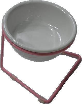 China Ceramic Cat Bowls Raised Stainless Steel Rack Pet Stocked Feeder Perfect For Cats Dogs Raised Pet Bowl for sale