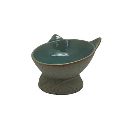 China BSCI Sustainable Audit Water Cat Bowl For Cat And Pet Food Wholesale Ceramic Raised Dog Pet Dish Feeding Bowl for sale