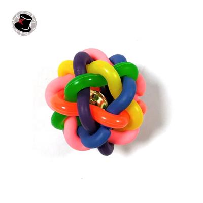 China Gorgeous Viable Colorful Voiced Knitted Trp Balls Dog Toy Ball Dog Chew Toy for sale