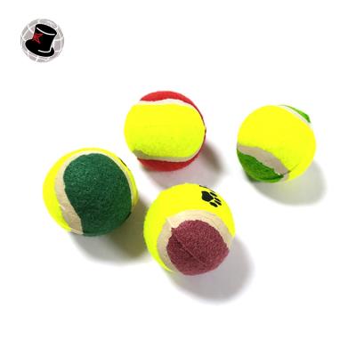 China Viable Wholesale Various Color Pet Toy Tennis Dog Training Ball With Printing Pattern Cat Toys Electronic Pet for sale