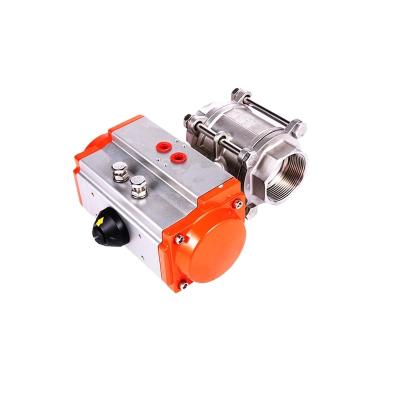 China Pneumatic 3PC PN16 Ball Valve With CF8/CF8m Material Pneumatic Ball Valve for sale