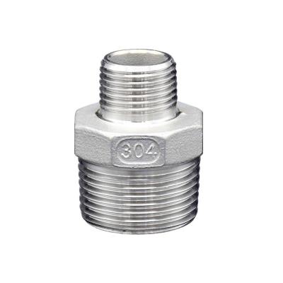 China 316 Hex Pipe Fitting Nipple BSPT/NPT Stainless Steel Pipe Fittings for sale