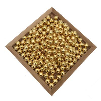 China 4mm 5mm 6mm 8mm 10mm Modern ABS Loose Round Beads Craft For Fashion Jewelry Bracelet Making DIY Gold Garment Beads for sale