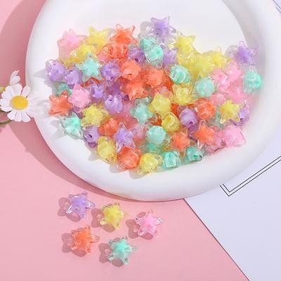 China Modern Acrylic Beads Diy Transparent Loose Five-pointed Color Candy Star Beads Star Beads Jewelry Accessories for sale