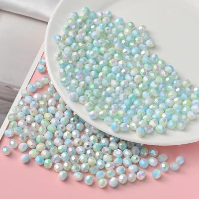 China Modern Loose 8mm Colorful Beads With Hole Around Acrylic Spacer Bead For DIY Jewelry Making for sale