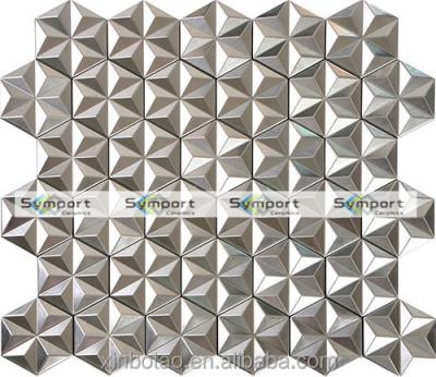 China Parquet Peel And Stick Brushed Aluminum Mosaic for sale