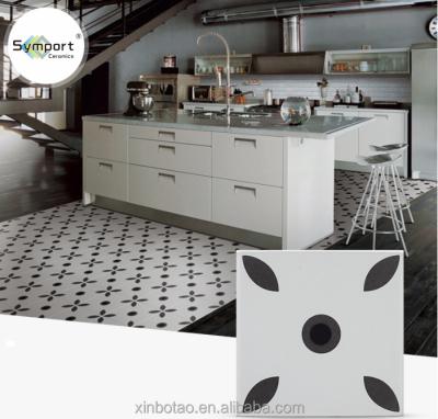 China Glazed China Porcelain Flooring Rustic Design Pattern Gray Moroccan Tiles Tile for sale