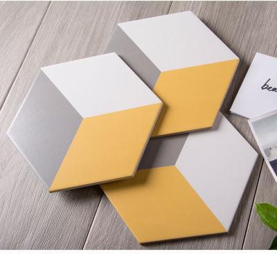 China Modern Hexagonal 3 Color Tile Porcelain Tile For Wall And Floor Decoration for sale