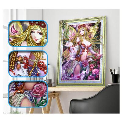 China Modern Custom Diamond Painting Beautiful Fairy Queen 5D Crystal Diamond Painting DIY Special Shape Diamond Painting for sale