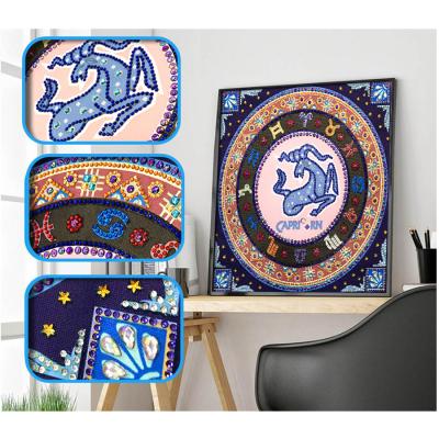 China 12 Modern 5D Crystal Diamond Constellations Painting DIY Special Shape Diamond Painting Custom Photo for sale