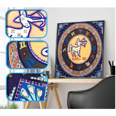 China 12 Modern 5D Crystal Diamond Constellations Painting DIY Special Shape Diamond Painting Custom Photo for sale