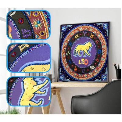 China 12 Modern 5D Crystal Diamond Constellations Painting DIY Special Shape Diamond Painting Custom Photo for sale