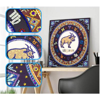 China 12 Modern 5D Crystal Diamond Constellations Painting DIY Special Shape Diamond Painting Custom Photo for sale