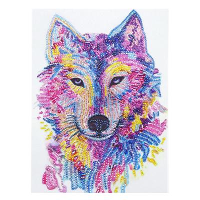 China Wholesale Modern Diamond Painting Vivid Wolf 5D Crystal Diamond Painting DIY Special Shape Diamond Painting for sale