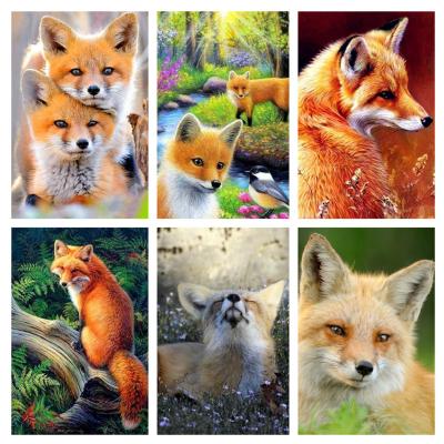 China Modern Custom DIY Diamond Painting Cross Stitch Home Decoration Animal Fox 5D Diamond Painting for sale