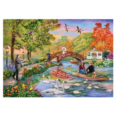 China Wholesale Modern Factory Decoration Painting Riverside Tourism Landscape DIY 5D Diamond Painting Home for sale